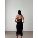 204228 SCHWARZ KLEID Tauchstoff