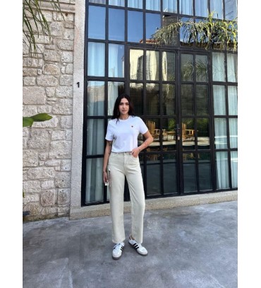 204270 KREM KOT PANT...