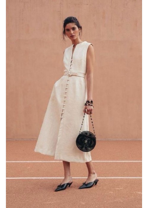 204294 CREAM SUİT Imported linen