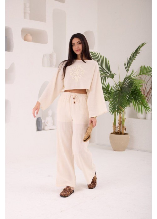 204308 CREAM SUİT LACY