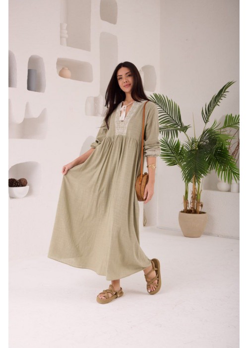 204313 KHAKI KLEID