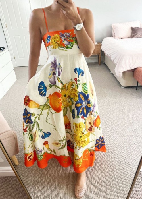 204328 GEMUSTERT KLEID CREPE STOFF