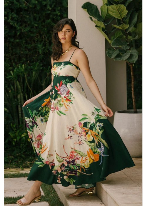 204329 GEMUSTERT KLEID CREPE STOFF
