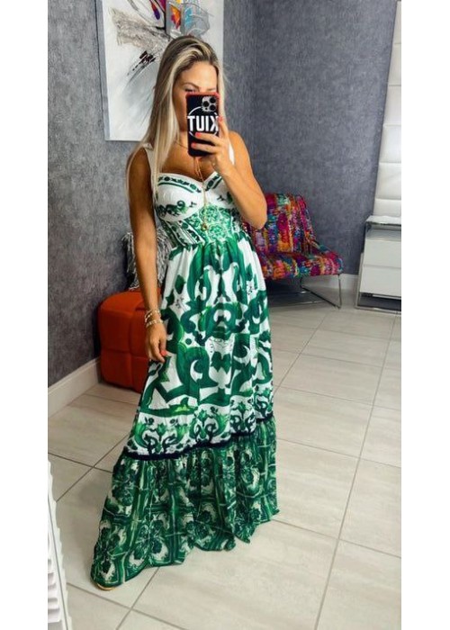 204334 GEMUSTERT KLEID CREPE STOFF