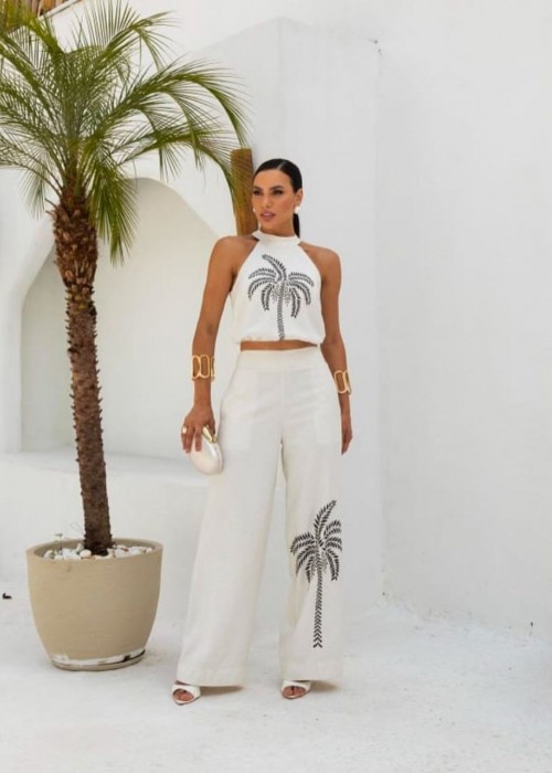 204336 WHITE SUİT LINEN FABRIC