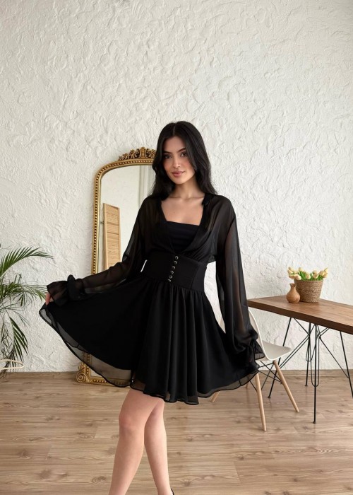 204449 SCHWARZ KLEID