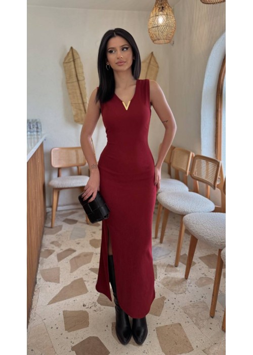 204487 BORDO KLEID