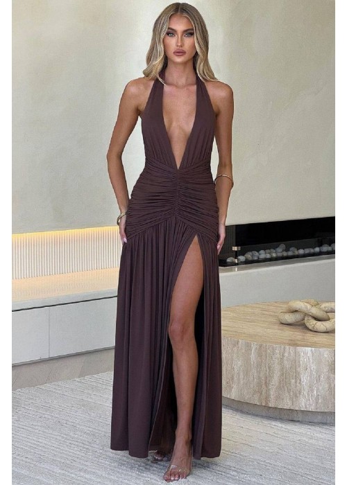 204580 KAFFEE KLEID Sandstrahl