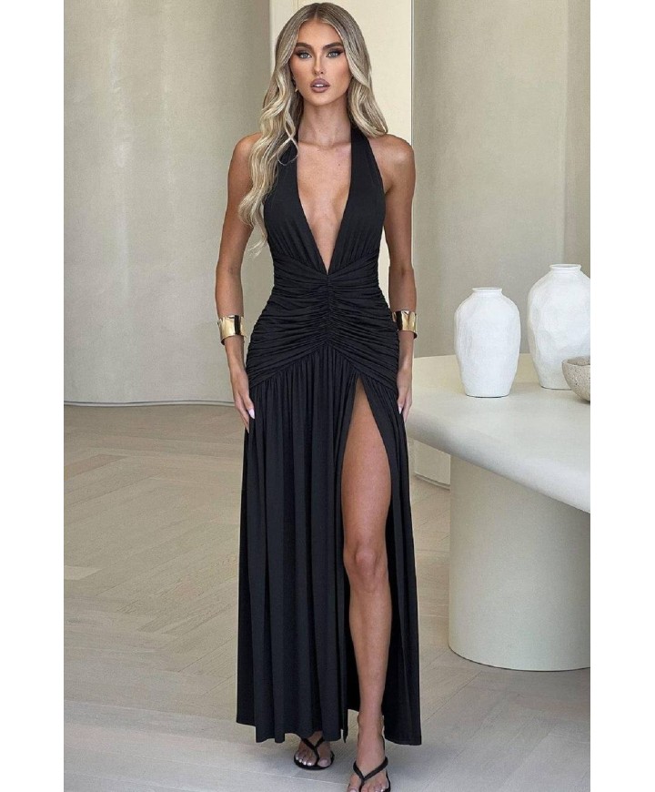204582 SİYAH ELBİSE SANDY KUMAŞ