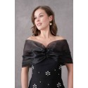 204642 BLACK COCKTAİL DRESS TULLE