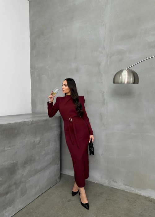 204659 BORDO KLEID Dabil-Stoff.