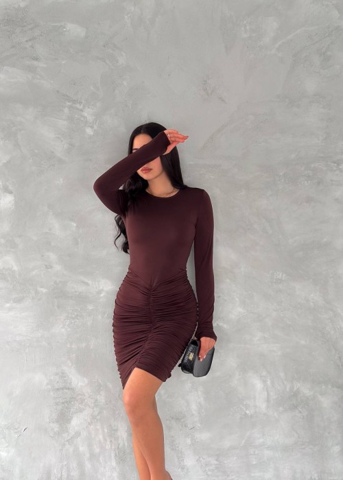 204677 KAFFEE KLEID