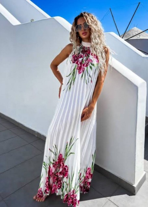 204682 WEISS KLEID SATINSTOFF