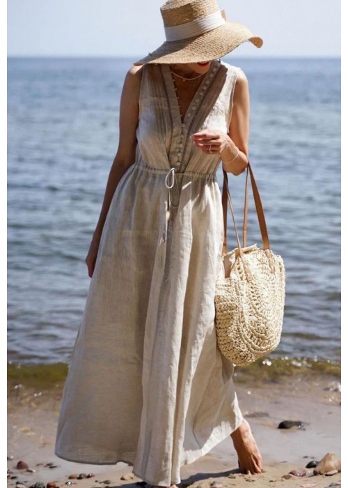 204701 SAHNE KLEID LEINENSTOFF
