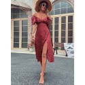 204762 GEMUSTERT KLEID VISKOSE STOFF
