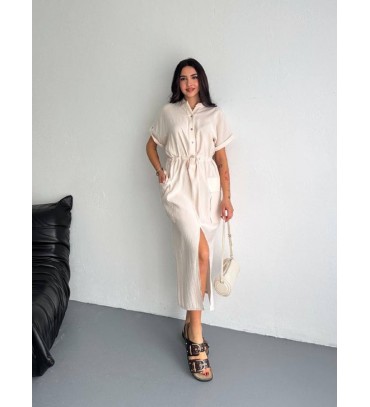 204819 KREM ELBİSE D...