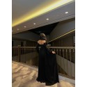 204867 SİYAH ABİYE FLOWERS KUMAŞ