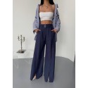 204871 NAVY BLUE TROUSERS Polyviscon