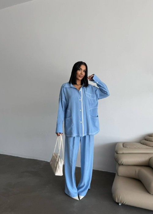 204881 MAVİ TAKIM MODAL KUMAŞ