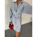 204889 BLAU KLEID SHIRTKLEID