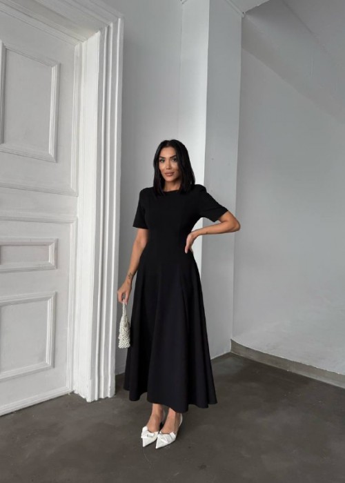 204900 SCHWARZ KLEID Polyviscon.