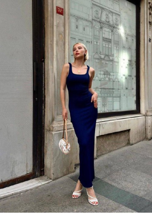 204960 NAVY BLAU KLEID