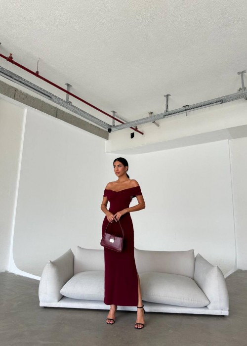204963 BORDO KLEID