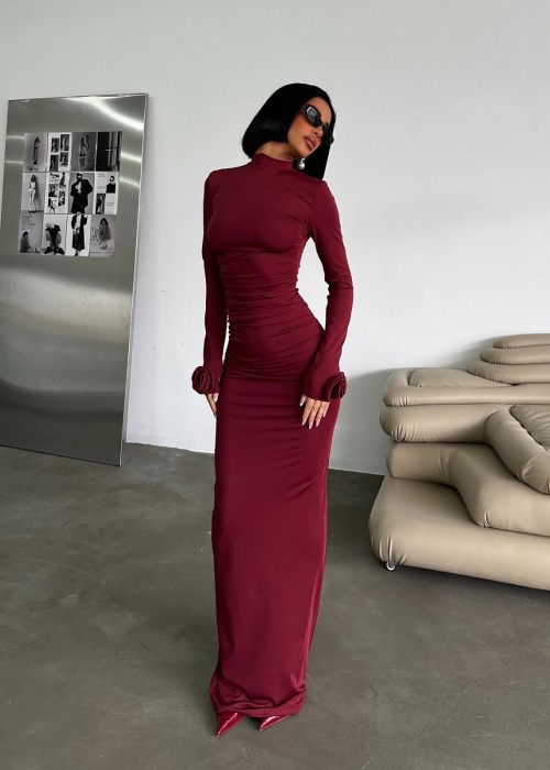 204983 BORDO KLEID