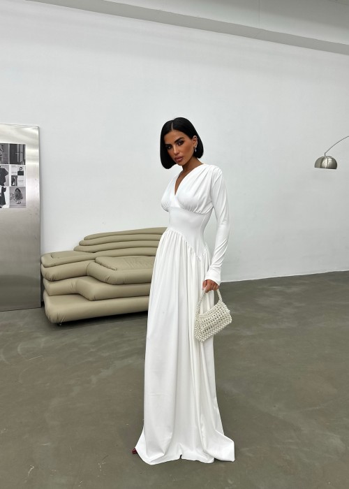 204986 WEISS KLEID SUBSY -Stoff