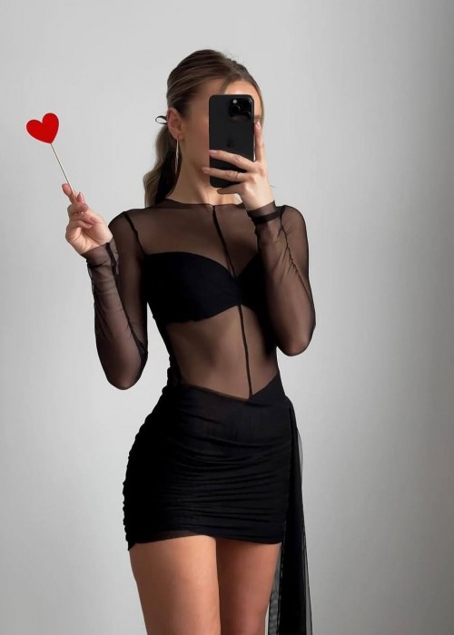 205062 SCHWARZ KLEID