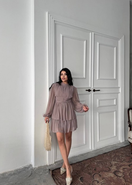 205148 NERZ KLEID CHIFFON STOFF