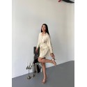 205157 CREAM DRESS Polyviscon