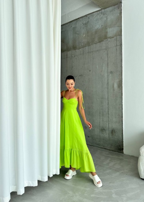 205165 GRÜN KLEID Futterkleid.