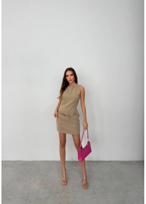 205189 BEIGE KLEID