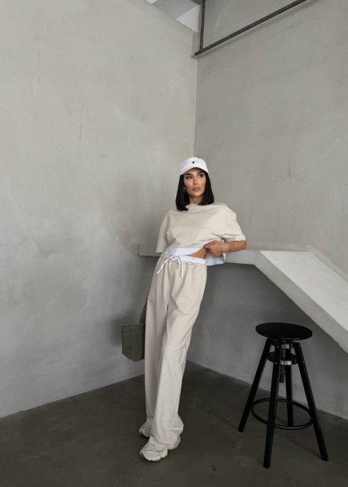 205224 ECRU SUİT Compact fabric