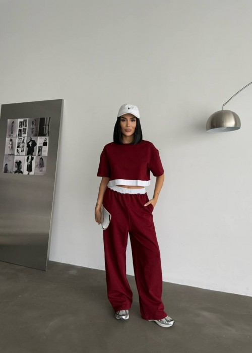 205225 BORDO SUİT Compact fabric