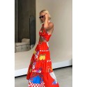 205316 GEMUSTERT KLEID Krepp importieren