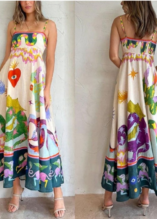 205317 GEMUSTERT KLEID Krepp importieren