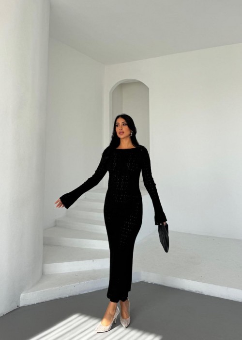 205328 SCHWARZ KLEID JEZZ TRİKO
