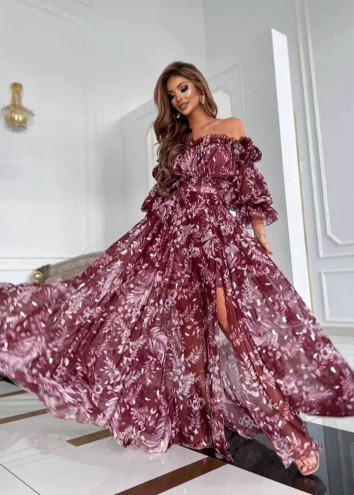 205334 GEMUSTERT KLEID