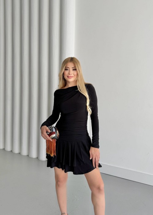 205344 SCHWARZ KLEID Sandstrahl
