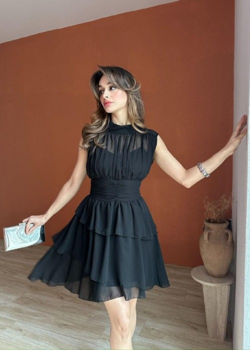 205368 SAKS KLEID CHIFFON STOFF