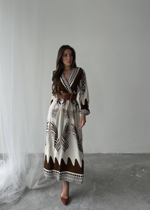 205381 GEMUSTERT KLEID