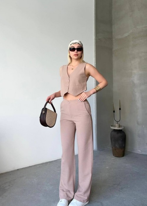 205391 MINK SUİT LINEN FABRIC