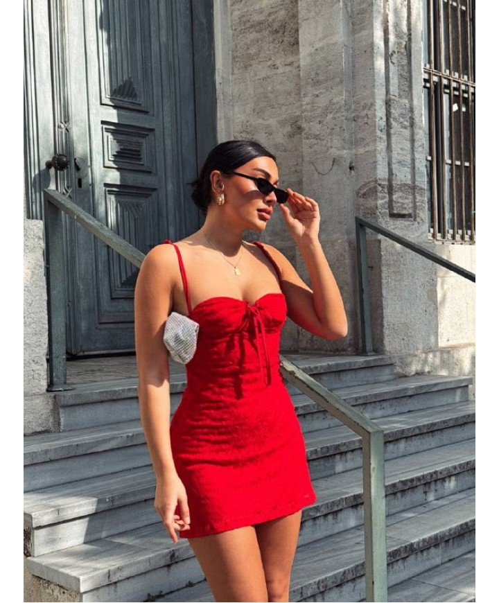205430 KIRMIZI ELBİSE LYCRA
