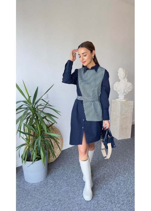 205446 BLAU KLEID