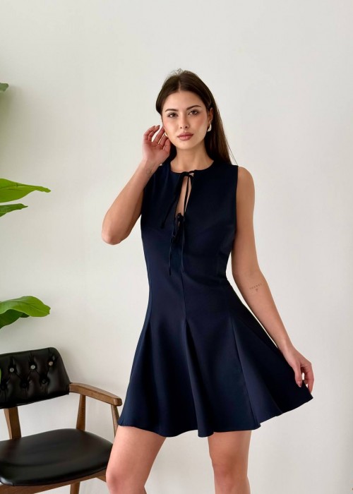 205521 NAVY BLAU KLEID