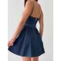 205584 NAVY BLAU KLEID Denim