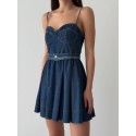 205584 NAVY BLAU KLEID Denim