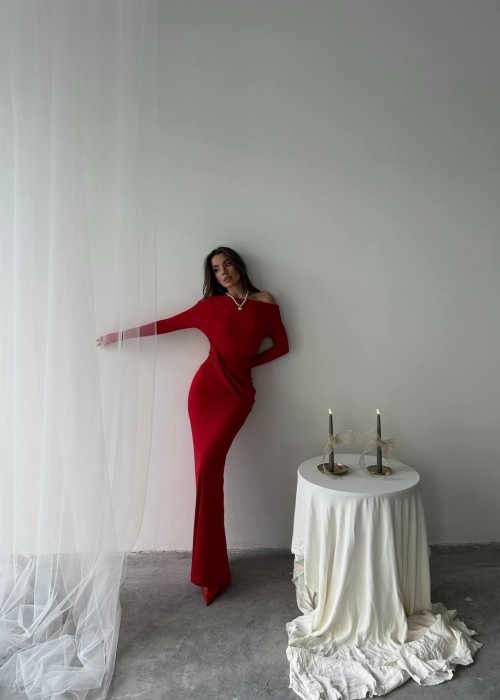205617 ROT KLEID Lycra